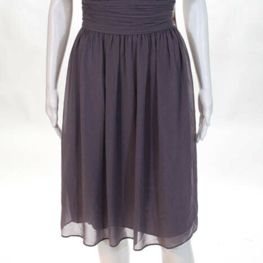 Donna Morgan Lavender Asymmetric Neck New Dress 12 - Picture 2 of 8